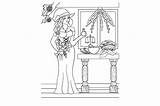 Sorceress Coloring Page Pages sketch template