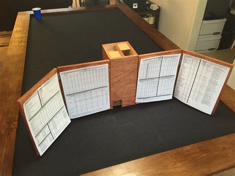 Wooden DM Screen and Dice Tower | Dungeon master screen, Dm screen, Dice tower