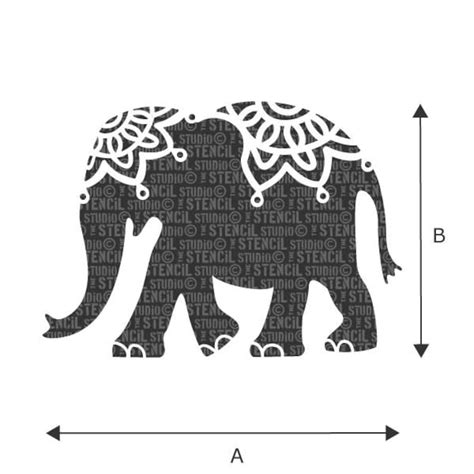 Indische Elefanten Schablone aus dem Schablonen-Studio. | Etsy