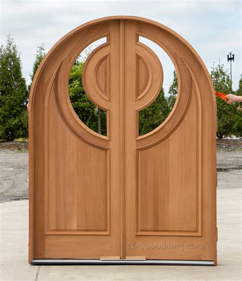 Arched Top Custom Mahogany Double Doors