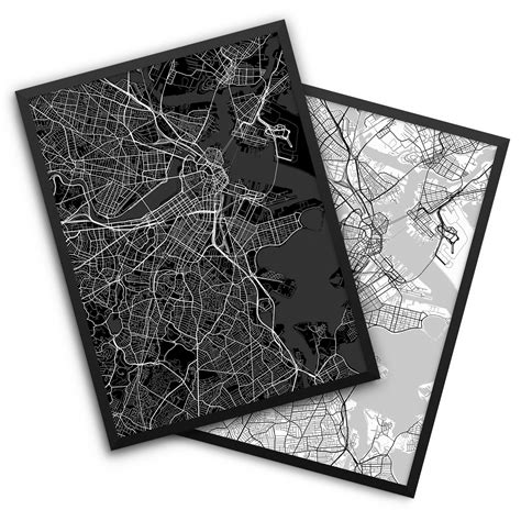 Boston Massachusetts Poster – City Map Decor