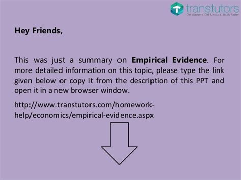 Empirical Evidence | Eonomics