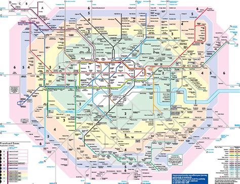 London Tube Map Zones 1 9 - Map Of Counties Around London