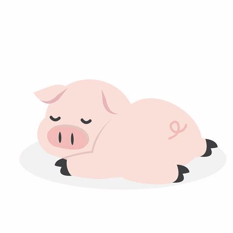 sleeping pig Cartoon Vector 1885727 Vector Art at Vecteezy