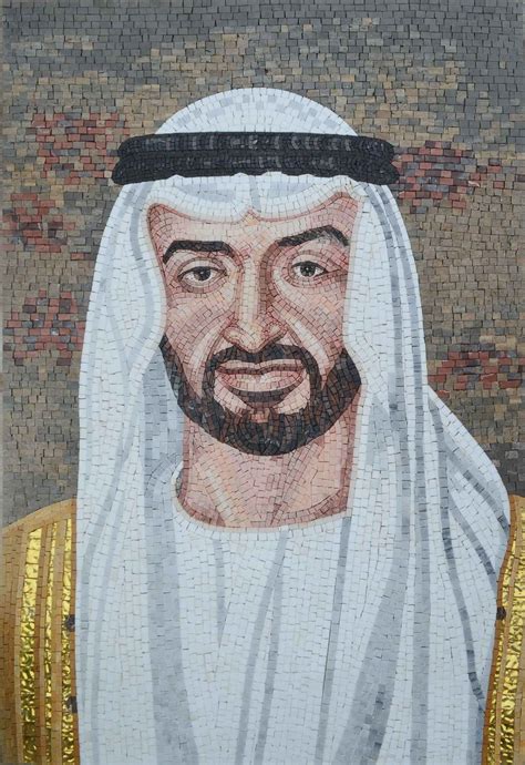 Custom Mosaics - Sheikh Khalifa bin Zayed Al Nahyan Portrait | Human figures | Mozaico