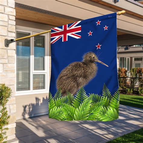 New Zealand Flag Happy New Zealand Day Kiwi Bird Fern LNT856F - Flagwix