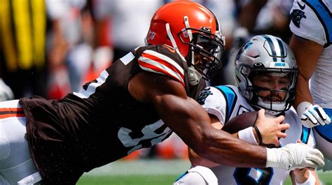 Browns' Myles Garrett not eyeing sacks record, only Jets - Newsday