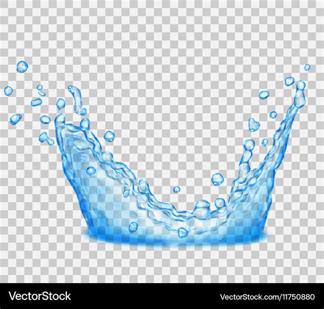 Transparent water splash Royalty Free Vector Image