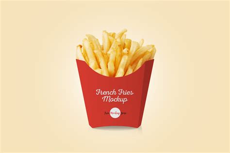 French Fries Packaging Mockup PSD - Free Download