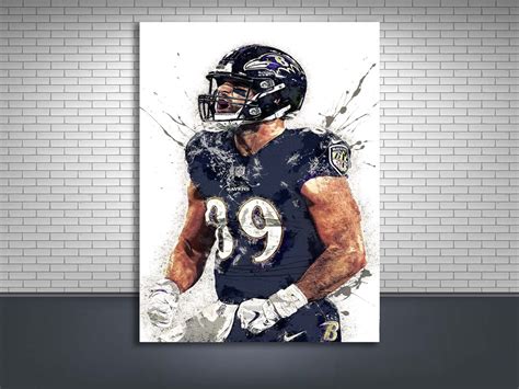 Mark Andrews Poster, Baltimore Ravens, Gallery Canvas Wrap, Man Cave ...