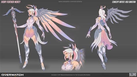 Overwatch: Ivory Feather Mercy - Fan Skin Concept by RedSinistra on DeviantArt | Overwatch ...