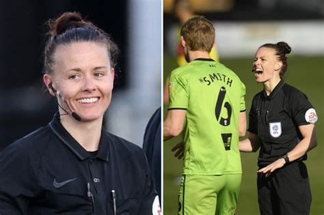 Rebecca Welch was DELIGHTED to get grief while making ref history in League Two clash between ...