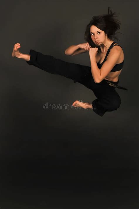 MMA Female Mixed Martial Artist. Stock Photo - Image of exercise ...