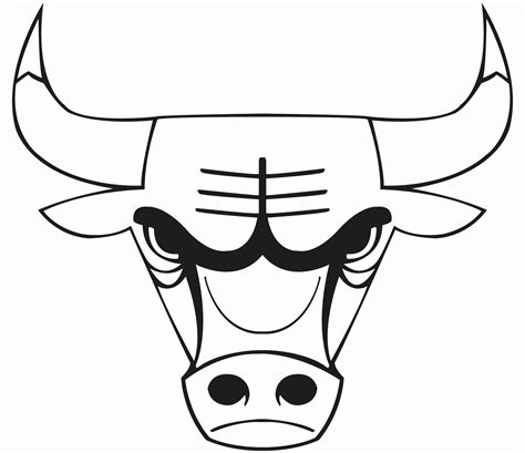 chicago bulls coloring pages to print | Chicago bulls logo, Bull logo ...