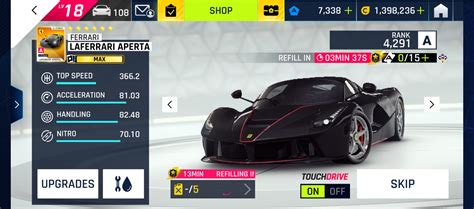 Gold state of Ferrari Laferrari Aperta. (my 1st 6* on gold) : r/Asphalt9