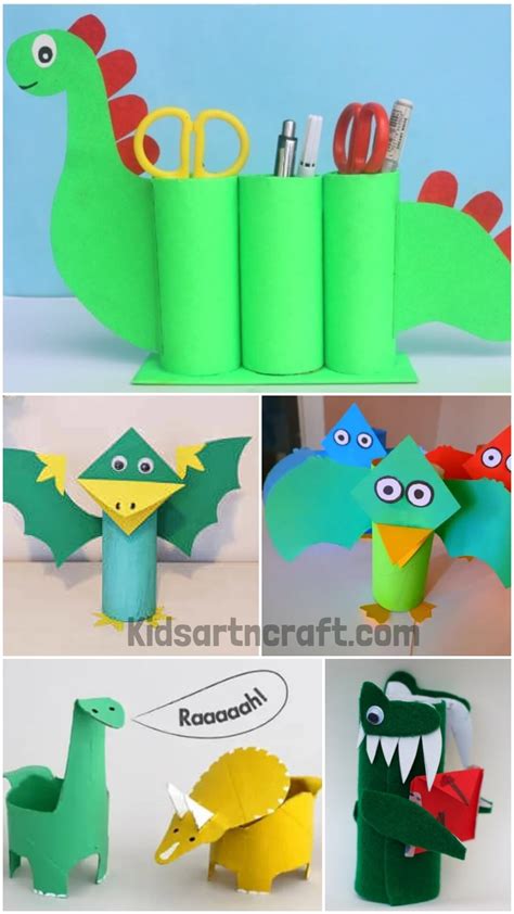 Fun To Make Dinosaur Toilet Roll Paper Crafts - Kids Art & Craft