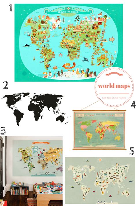 Paul & Paula:World maps for the kids room - Paul & Paula