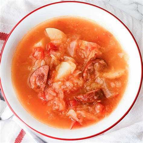 Slow Cooker Sausage Sauerkraut Soup Recipe - Tammilee Tips