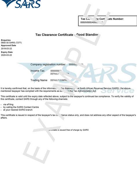 Printed Tax Clearance Certificate Terminated « KLCBT