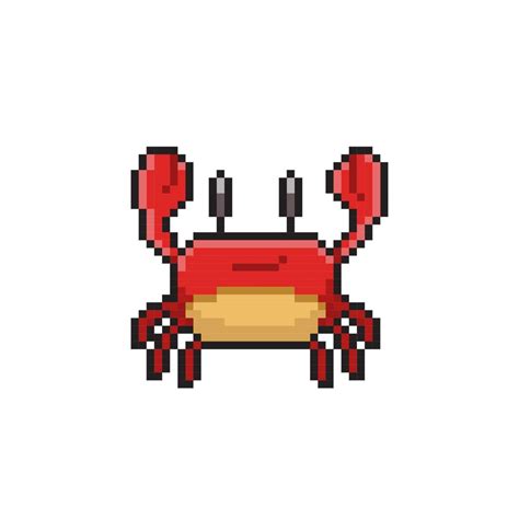 crab in pixel art style 22024494 Vector Art at Vecteezy