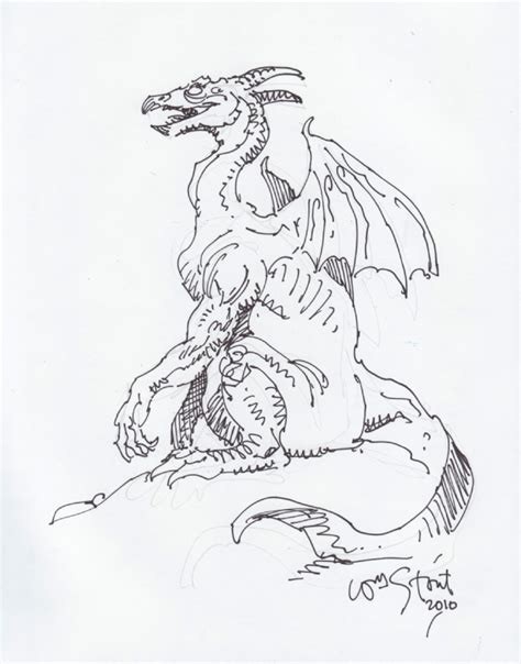 Demon Dragon Drawing at GetDrawings | Free download