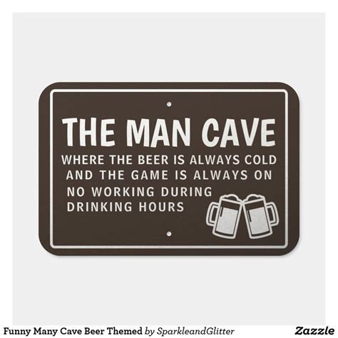 Funny Many Cave Beer Themed Metal Sign | Zazzle.com in 2021 | Beer ...