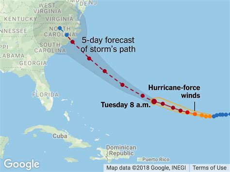 Hurricane Florence Tracker: Storm’s Path Toward the Carolinas - The New ...