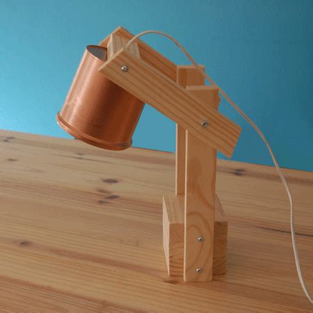 HOME DZINE Home Decor | DIY Adjustable Pine Desk Lamp