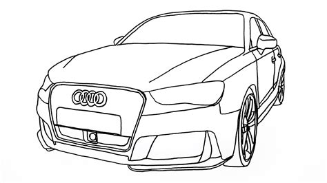 How to draw a car Audi step by step - Adım adım Audi araba nasıl çizilir - YouTube