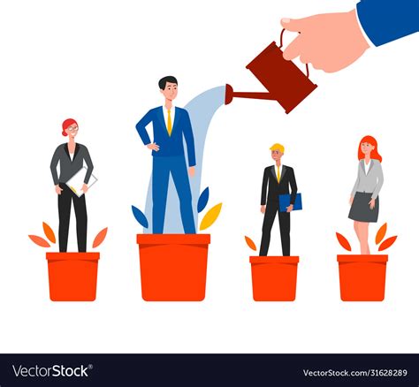 Career success and growth - cartoon business Vector Image