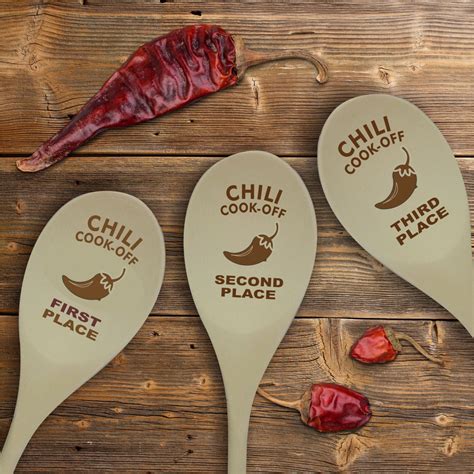 Chili Cook-Off Wood Spoon Prizes First Place Second Place