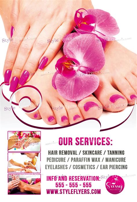 Nail Salon PSD Flyer Template #17877 | Psd flyer templates, Nail salon business cards, Flyer ...