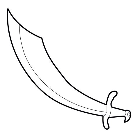 Dagger icon, outline style 15119754 Vector Art at Vecteezy