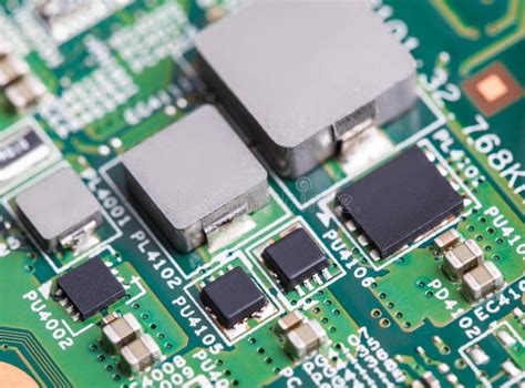 Close Up of Electronic Components on the Motherboard, Microprocessor Chip Stock Image - Image of ...