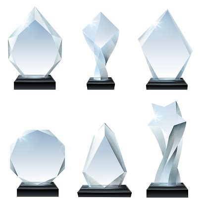 Glass Trophy Award Acrylic Awards Crystal Shape Trophies And Winner Award Glassy Board ...