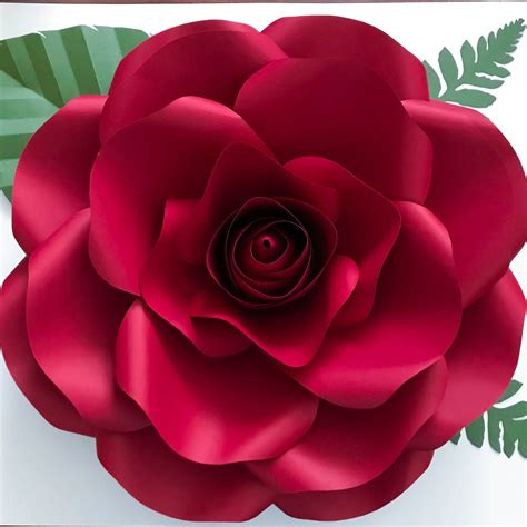 Paper Flowers -SVG New Medium Rose Paper Flower Template- DIY Cricut ...