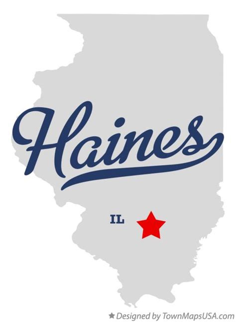 Map of Haines, IL, Illinois