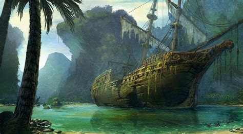 Illustration of shipwreck, ship, fantasy art, wreck, artwork HD wallpaper | Wallpaper Flare