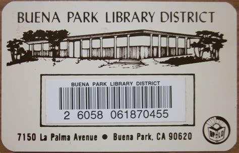 Buena Park Library Blog: Evolution of BPLD's Library Cards (Part 1)