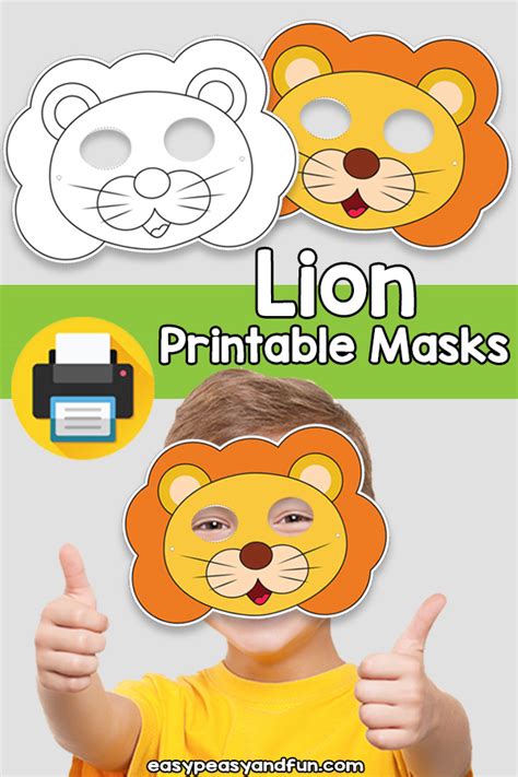 Printable Lion Mask Template – Easy Peasy and Fun Membership