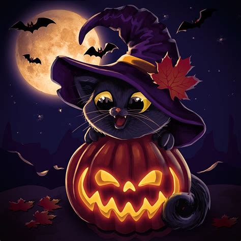 Halloween cat on Behance | Halloween cat, Halloween pictures, Halloween artwork