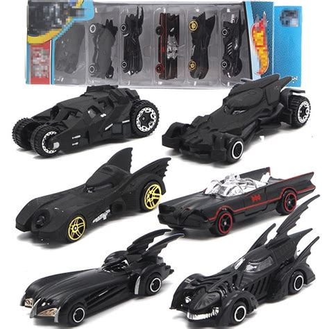 6PCS/Sset Batmobile Alloy Car Model Toy Vehicle Combination Children's Car Toy Set Color:Batman ...