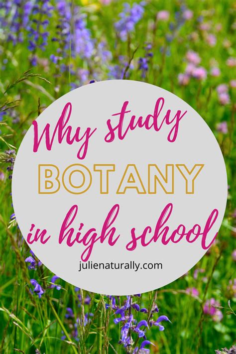 5 Reasons why study botany in high school - Julie Naturally