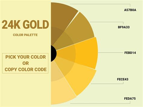 24k gold color palette 15601579 Vector Art at Vecteezy