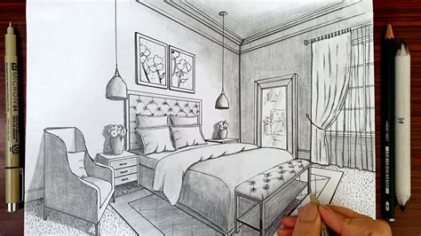 drawing of a bedroom - Whole Duration Webcast Pictures