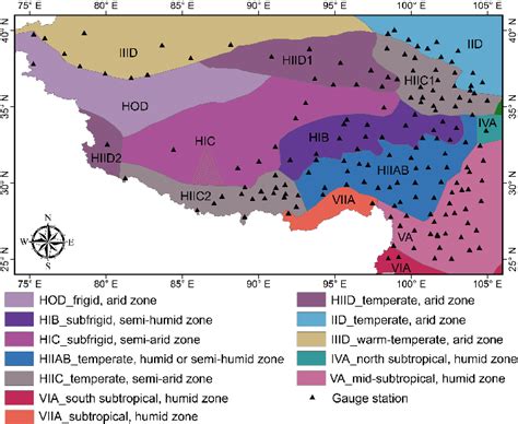 The climate zones over the Tibetan Plateau and its peripheral areas and... | Download Scientific ...