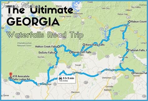 North Georgia Hiking Trails Map - TravelsFinders.Com