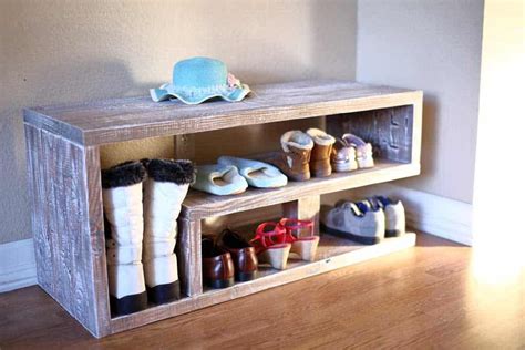 How to Build a DIY Entryway Shoe Rack - TheDIYPlan | Shoe rack bench, Diy shoe rack, Shoe rack ...