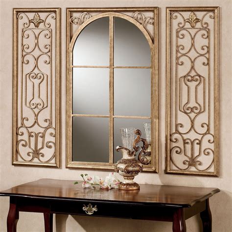 Provence Antique Gold Finish Wall Mirror Set