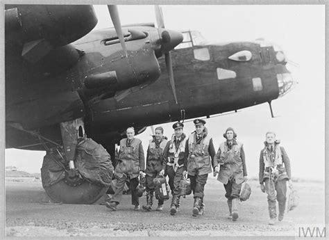 Original wartime caption: The crew of a Halifax leaving their aircraft. | Halifax, Wwii aircraft ...